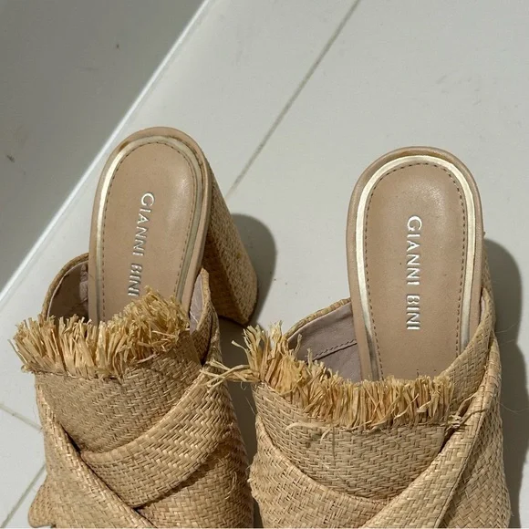 Gianni Bini Tan Woven Heels - Picture 8 of 10